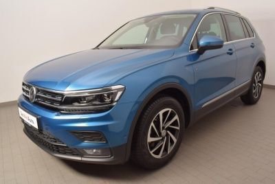 Blau metallic Gebraucht 2018 VW Tiguan Join SUV | 28.440 € (Teuer) - Bild 1/4