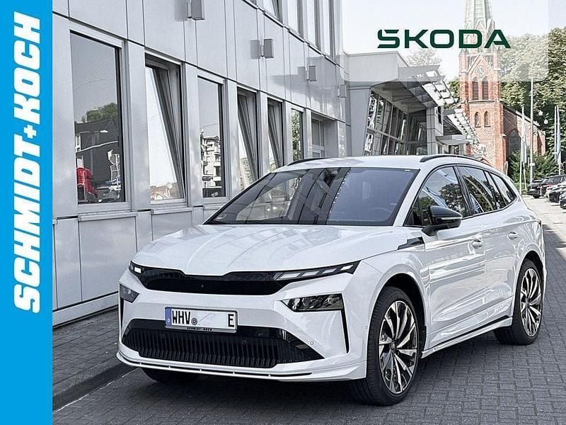 Weiß Gebraucht 2025 Skoda Enyaq iV SportLine SUV | 49.980 € - Bild 1/4