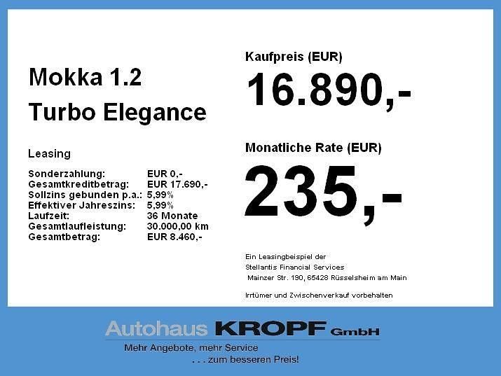 Gebraucht Opel Mokka Elegance 131 PS (96 kW) 2021 Diamant schwarz/karbon schwarz SUV
