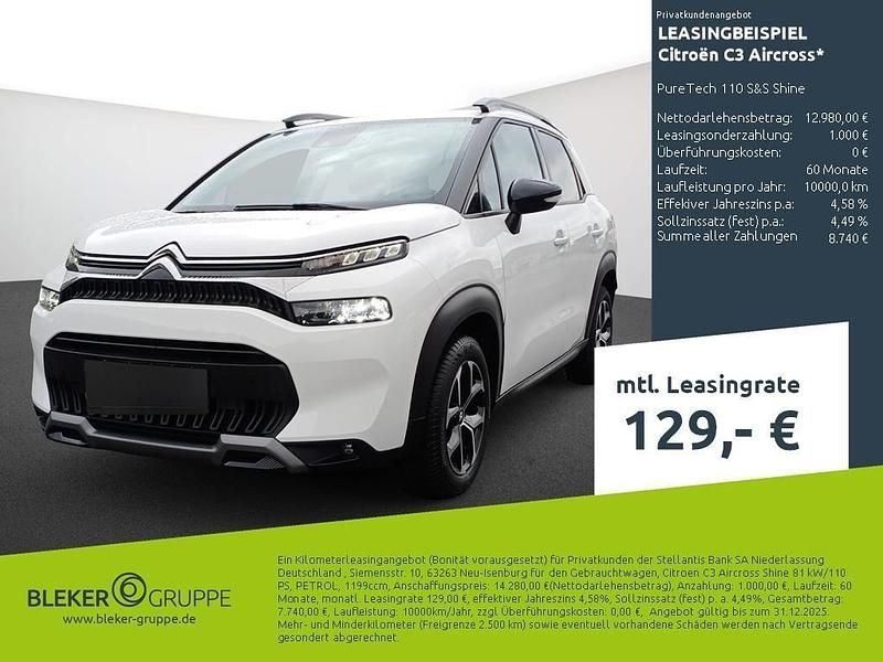Weiß Gebraucht 2023 Citroën C3 Aircross Shine SUV | 13.670 € (Fairer Preis) - Bild 1/3