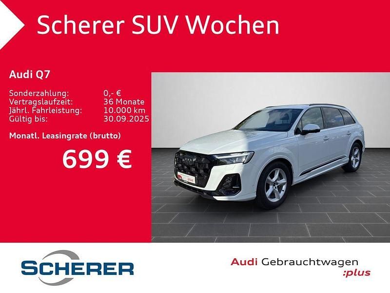 Gletscherweiß metallic (metallic) Gebraucht 2025 Audi Q7 Ambiente SUV | 63.900 € (Superpreis) - Bild 1/3