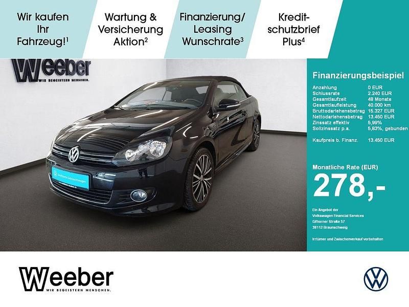 Schwarz Gebraucht 2016 VW Golf Cabriolet Allstar Cabrio | 13.450 € (Etwas zu teuer) - Bild 1/4