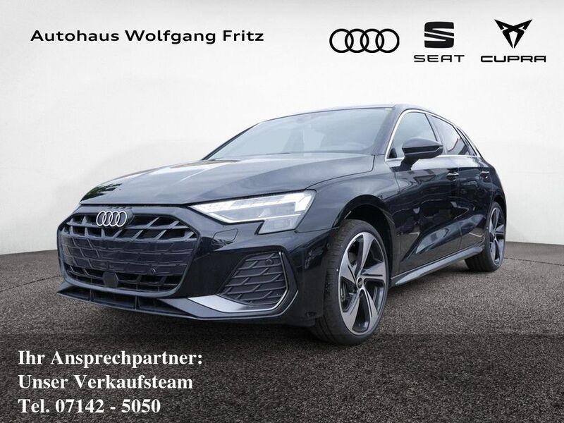 Schwarz Gebraucht 2024 Audi A3 Sportback S-Line Kleinwagen | 42.790 € (Etwas zu teuer) - Bild 1/4