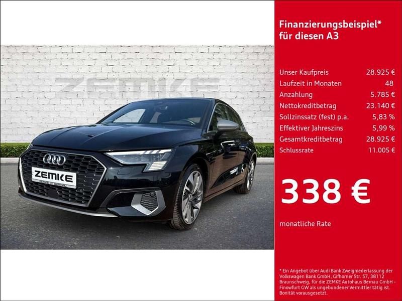 Schwarz Gebraucht 2021 Audi A3 Sportback Edition .1 Limousine | 28.925 € (Fairer Preis) - Bild 1/4