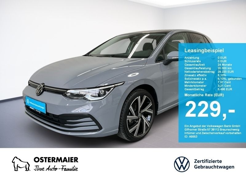 Mondsteingrau Gebraucht 2024 VW Golf VIII Life Limousine | 29.220 € (Teuer) - Bild 1/4