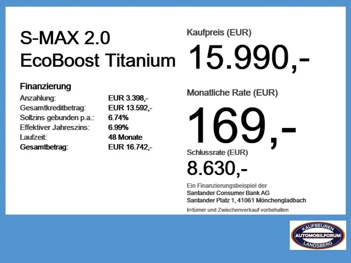Używany Ford S-MAX Titanium 239 KM (175 kW) 2016 Biały Minivan