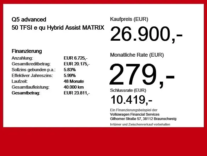 Gebraucht Audi Q5 Advanced Plus 299 PS (219 kW) 2022 Schwarz SUV