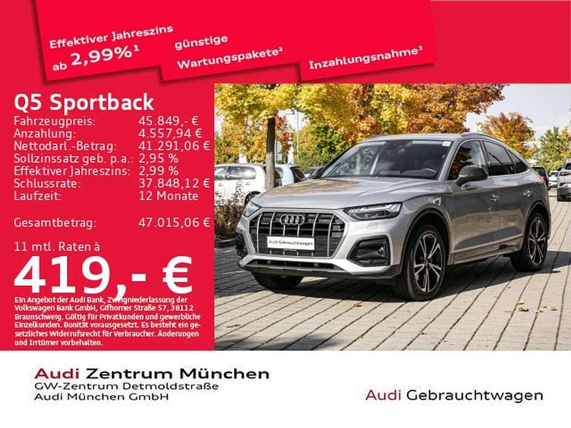 Florettsilber metallic Gebraucht 2023 Audi Q5 Advanced SUV | 45.849 € (Teuer) - Bild 1/2