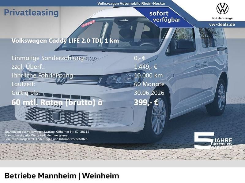 Neu VW Caddy Life 122 PS (89 kW) 2026 Van / Kleinbus