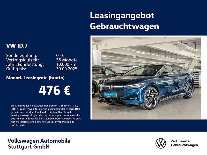Blau Gebraucht 2024 VW ID.7 Pro Limousine | 46.430 € - Bild 1/4