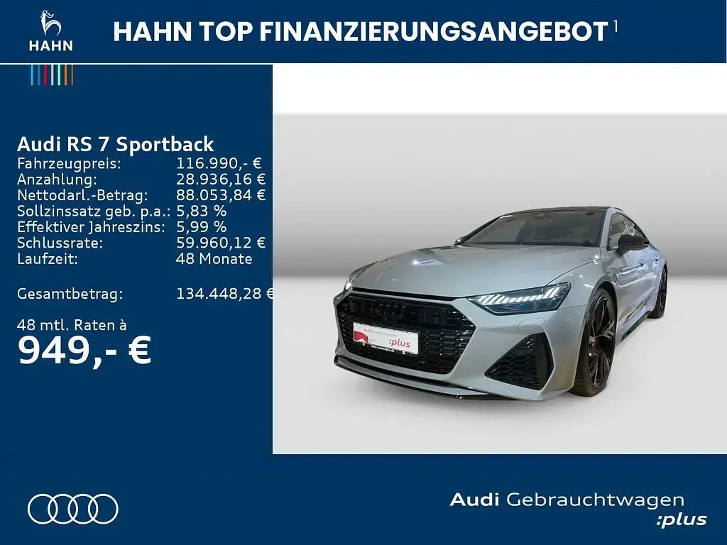 Gebraucht Audi RS7 Sportback Performance 630 PS (463 kW) 2025 Grau Kleinwagen