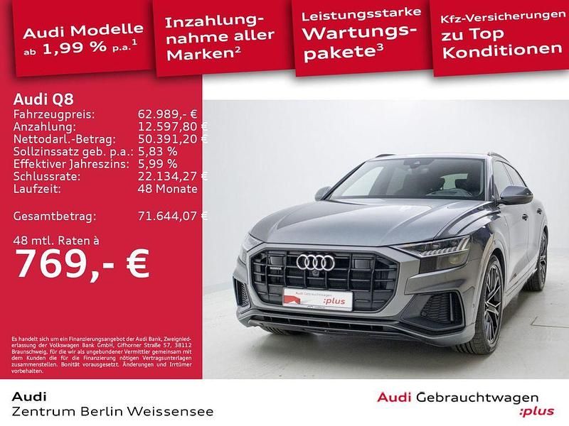 Daytonagrau perleffekt Gebraucht 2021 Audi Q8 Ambiente SUV | 62.989 € (Fairer Preis) - Bild 1/4