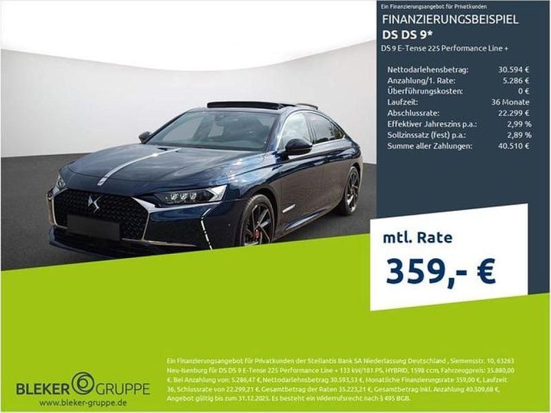 Nachtblau Gebraucht 2022 DS Automobiles DS9 Performance Line Plus Limousine | 35.880 € (Fairer Preis) - Bild 1/3