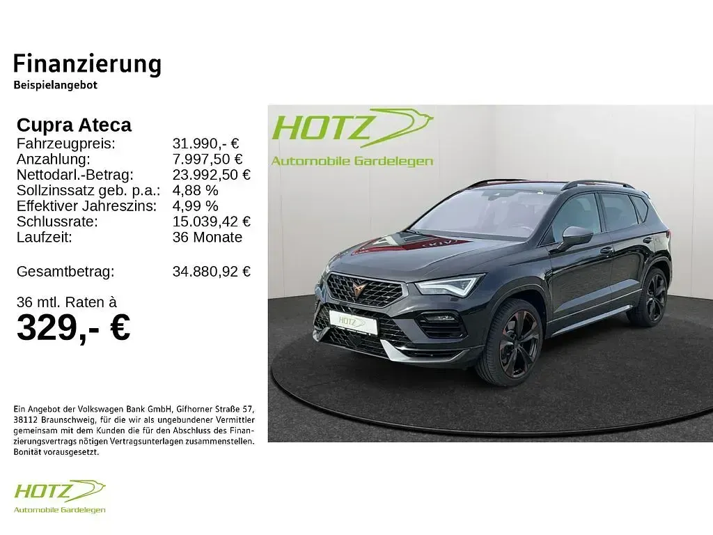 Gebraucht Cupra Ateca VZ 300 PS (220 kW) 2024 Schwarz SUV