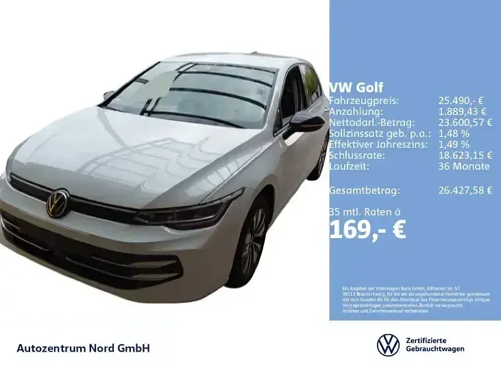 Gebraucht VW Golf VIII Goal 2025 Weiss