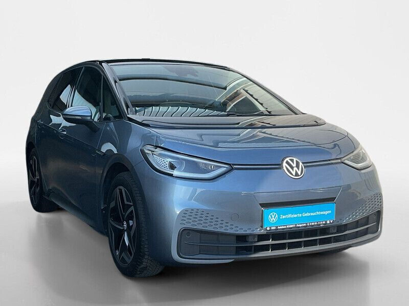 Gebraucht VW ID.3 Pro Performance 150 kW (204 PS) 2021 Stonewashed blue metallic/schwarz (metallic) Kleinwagen