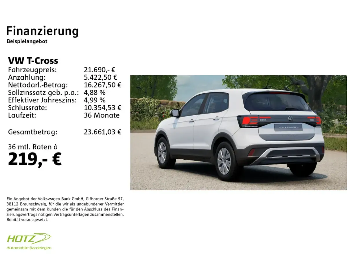 Neu VW T-Cross 95 PS (69 kW) 2026 SUV