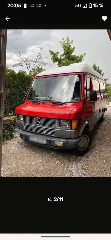Gebraucht Mercedes T1 68 PS (50 kW) 1978 Rot Van