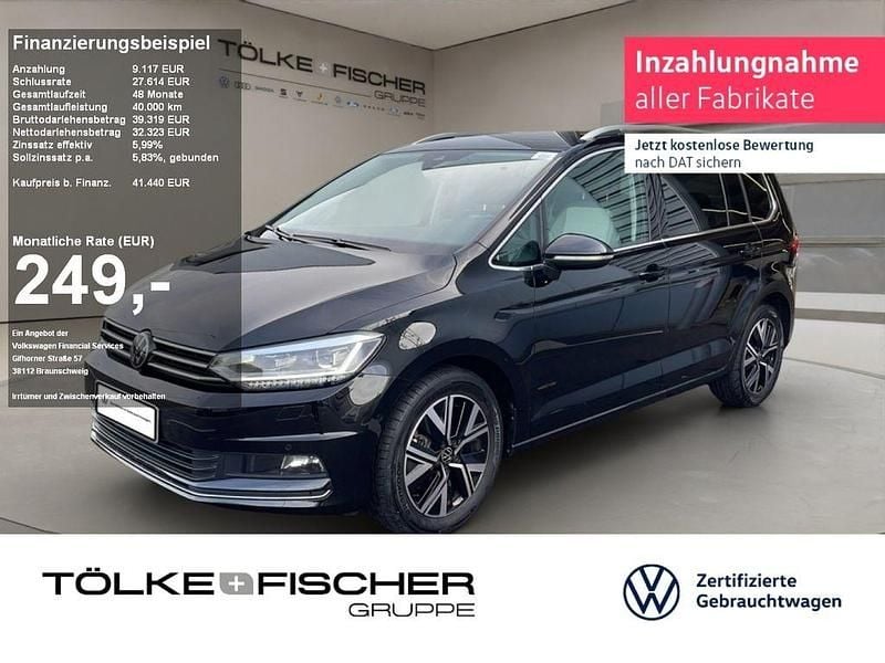 Gebraucht VW Touran Highline 150 PS (110 kW) 2025 Schwarz Van / Kleinbus