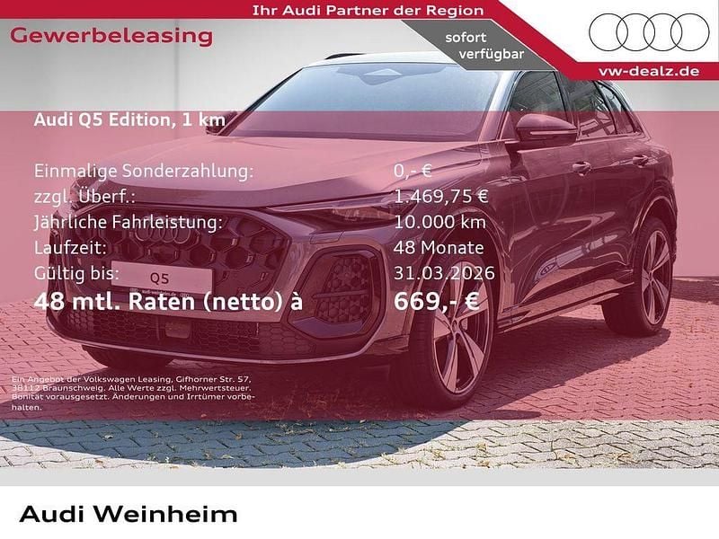 Grau Neu 2025 Audi Q5 Edition .1 SUV | 66.449 € (Superpreis) - Bild 1/4