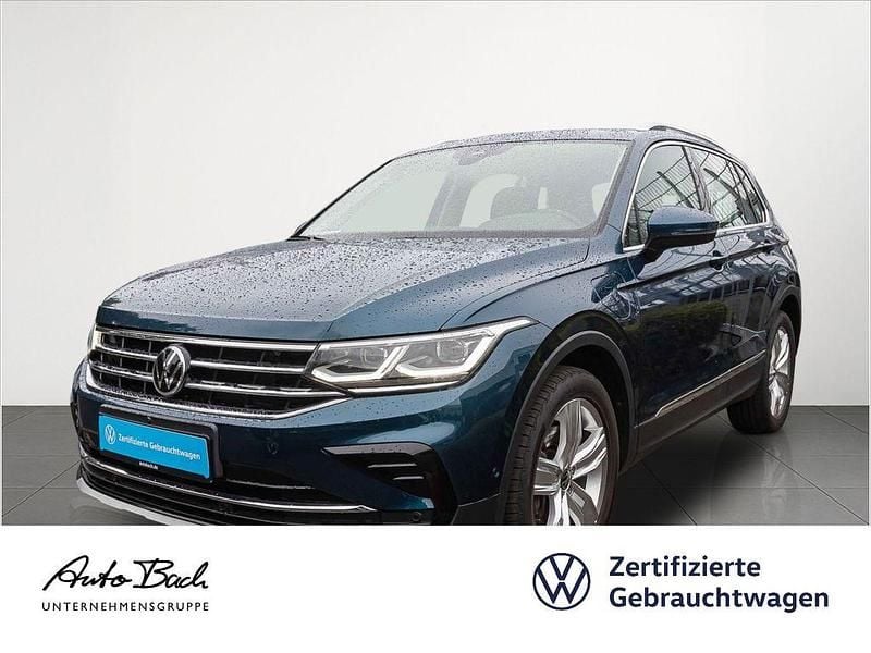 Blau (nightshade blue metallic) Gebraucht 2021 VW Tiguan Elegance SUV | 32.840 € (Fairer Preis) - Bild 1/4