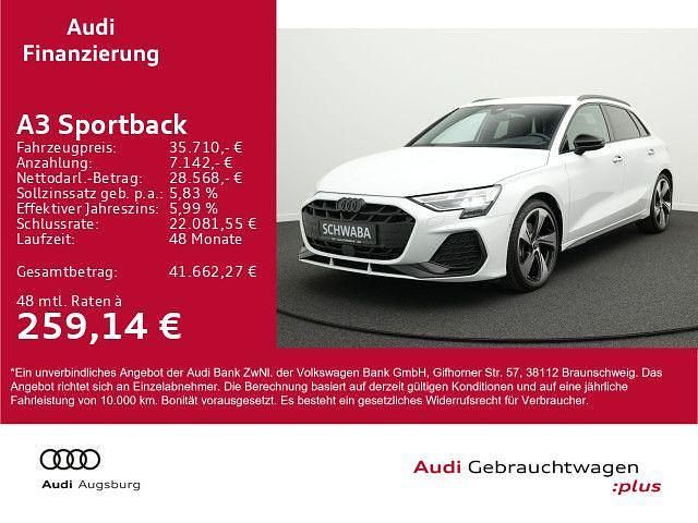 Weiß Gebraucht 2025 Audi A3 Sportback S-Line Kleinwagen | 35.710 € (Guter Preis) - Bild 1/4
