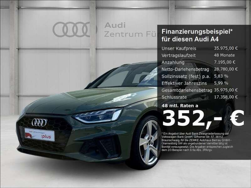 Gruen Gebraucht 2023 Audi A4 S-Line Kombi | 34.975 € (Etwas zu teuer) - Bild 1/4