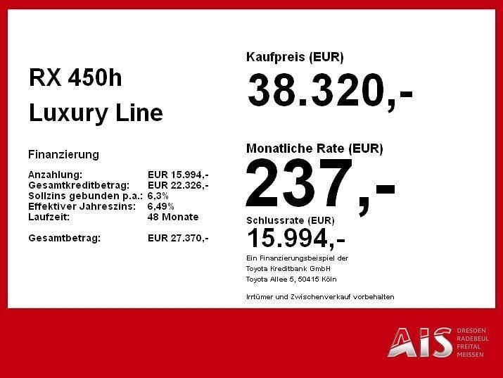 Gebraucht Lexus RX450h Luxury Line 313 PS (230 kW) 2018 Platinumsilber metallic SUV