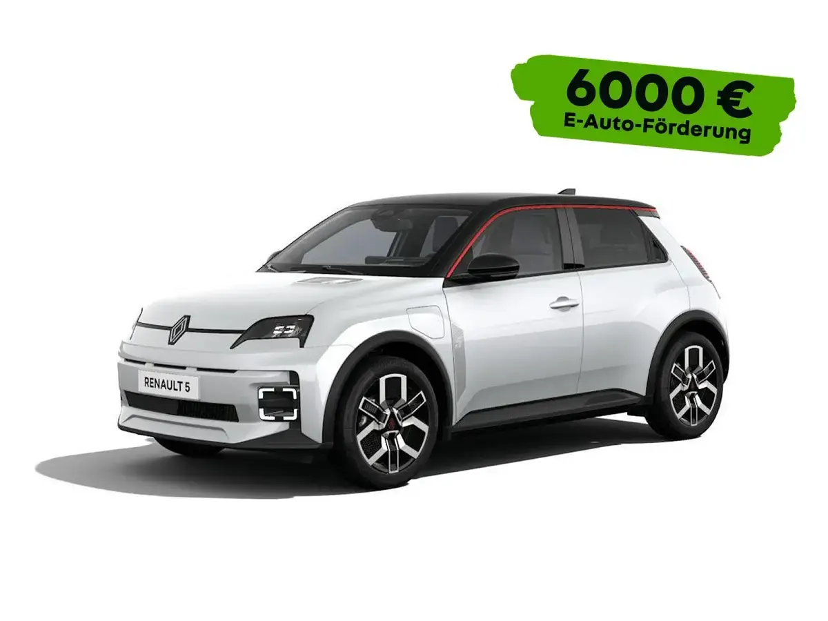 Neu Renault 5 E-Tech Urban 2025 Perlmuttweiß mit dach in black pearlschwarz (weiß)