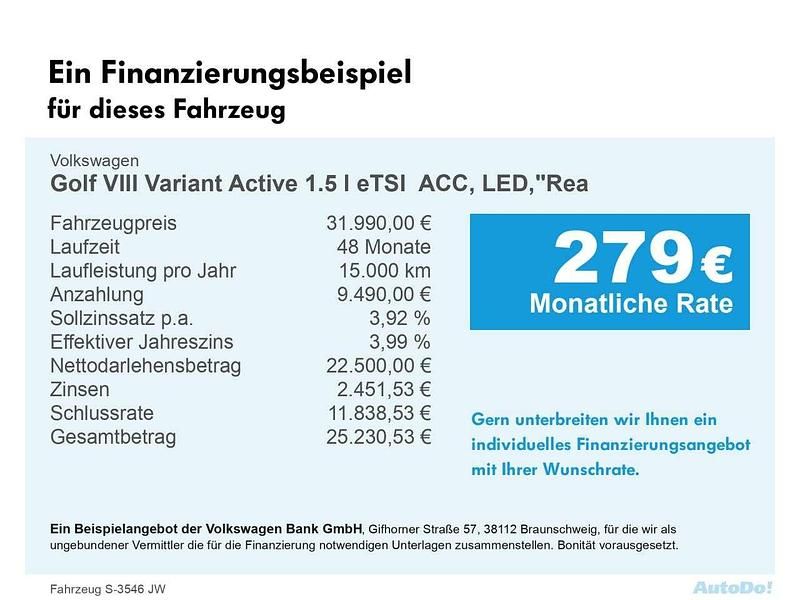 Gebraucht VW Golf VIII Active 150 PS (110 kW) 2023 Kings red Kombi