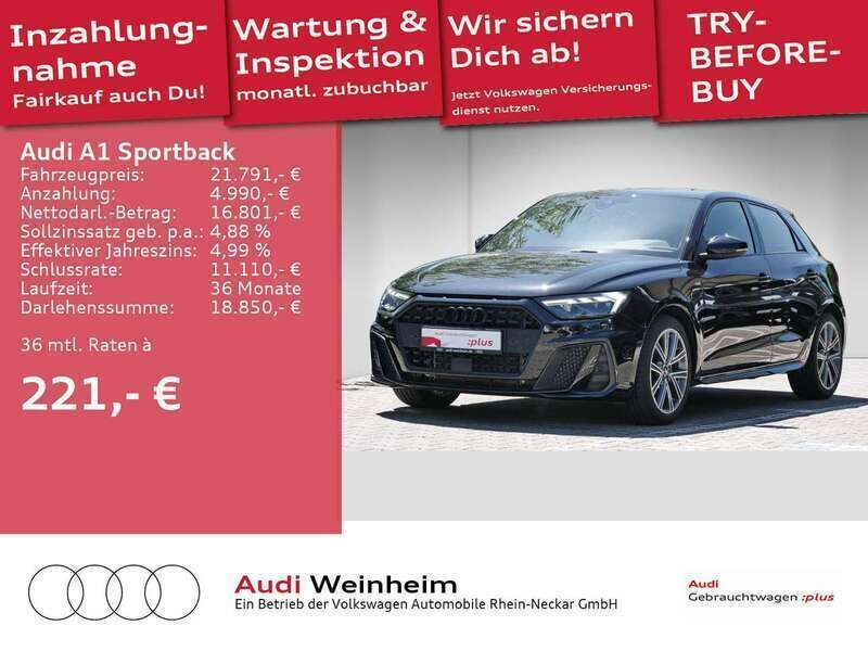 Mythosschwarz metallic Gebraucht 2021 Audi A1 S-Line Kleinwagen | 21.791 € (Fairer Preis) - Bild 1/2
