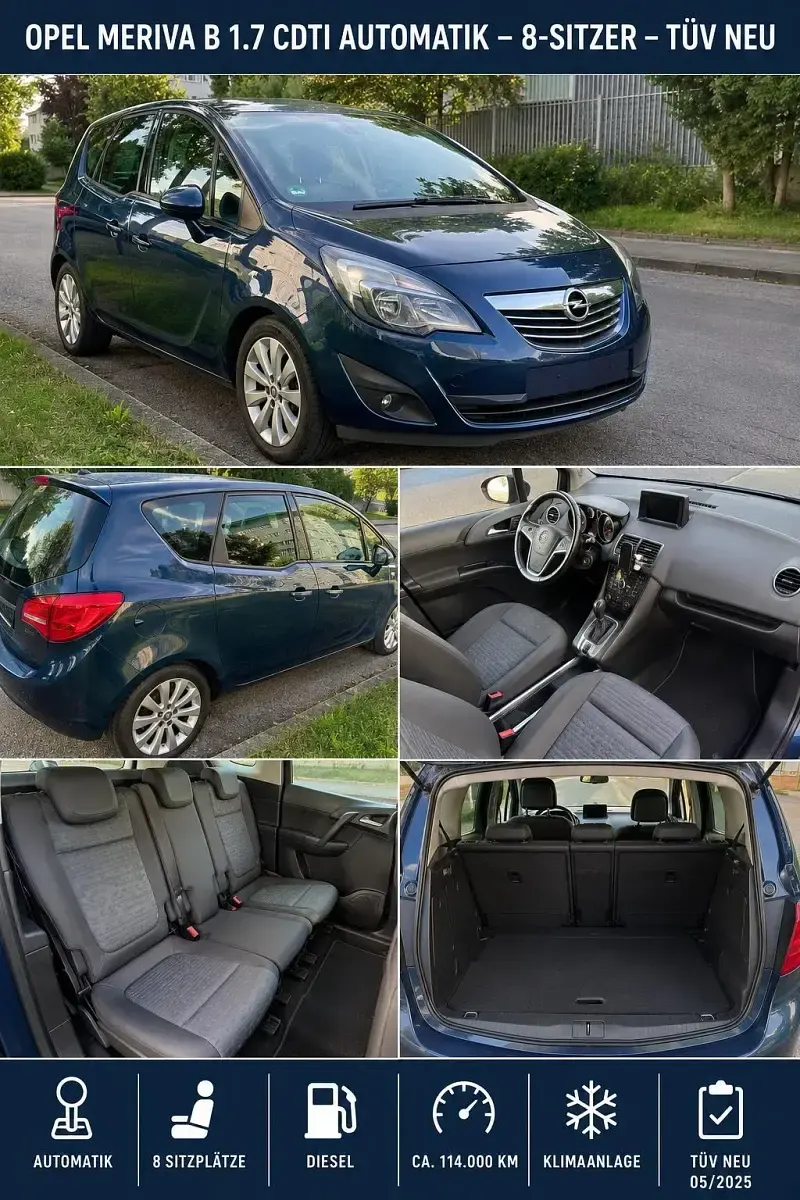 Gebraucht Opel Meriva 101 PS (74 kW) 2011 Blau Van / Kleinbus