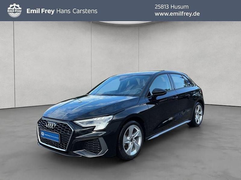 Schwarz Gebraucht 2023 Audi A3 Sportback S-Line Limousine | 25.980 € (Guter Preis) - Bild 1/4