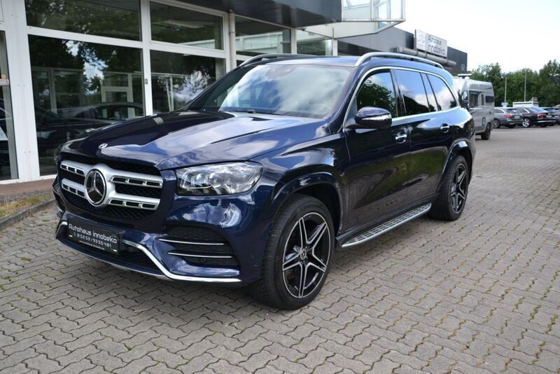 Cavansitblau metallic paint Gebraucht 2021 Mercedes GLS350 AMG line SUV | 69.780 € (Fairer Preis) - Bild 1/4