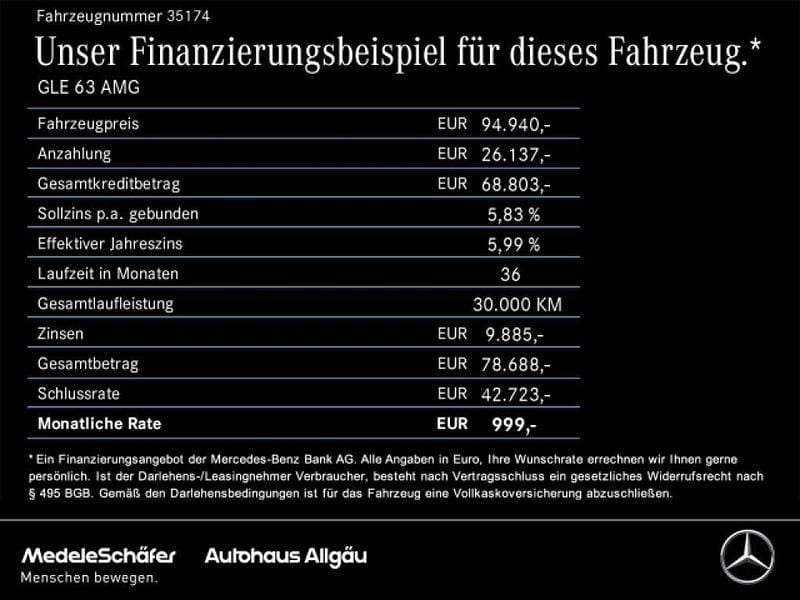 Schwarz Gebraucht 2021 Mercedes GLE63 AMG Coupé | 94.939 € (Fairer Preis) - Bild 1/1