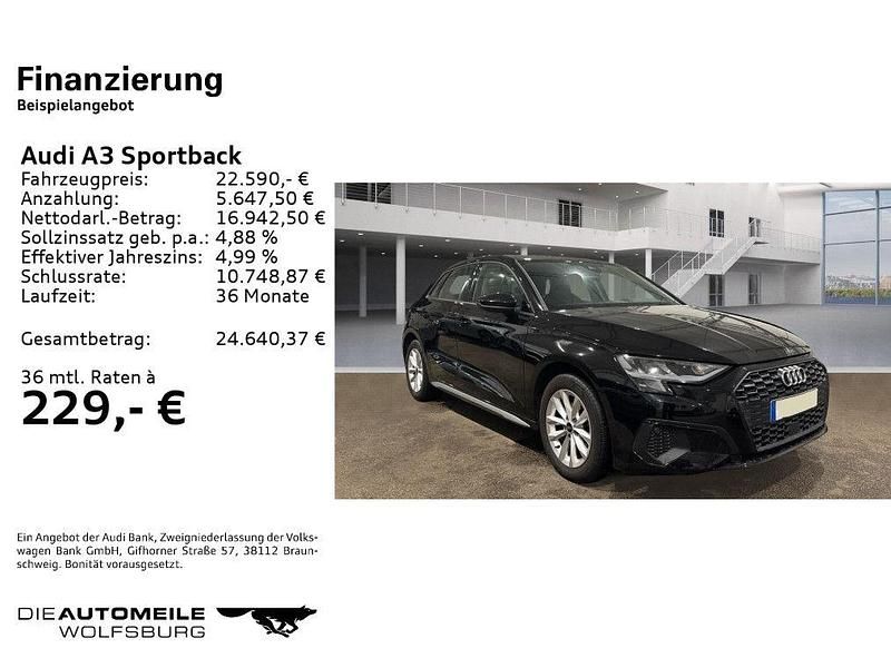 Gebraucht Audi A3 Comfort 150 PS (110 kW) 2022 Brillantschwarz Limousine