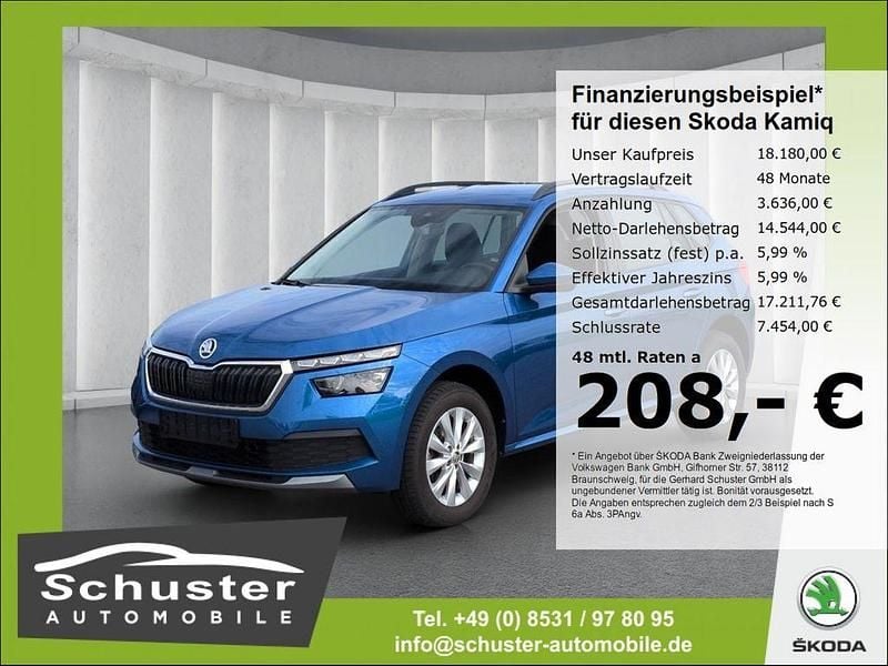 Blau Gebraucht 2022 Skoda Kamiq SUV | 18.180 € (Superpreis) - Bild 1/4