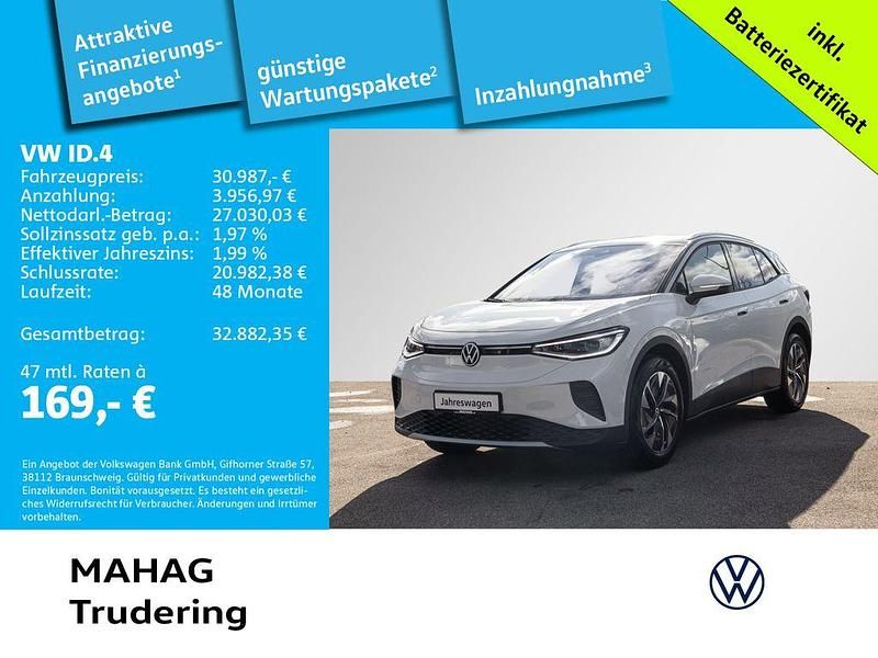 Weiß Gebraucht 2025 VW ID.4 Pure SUV | 30.987 € (Fairer Preis) - Bild 1/2