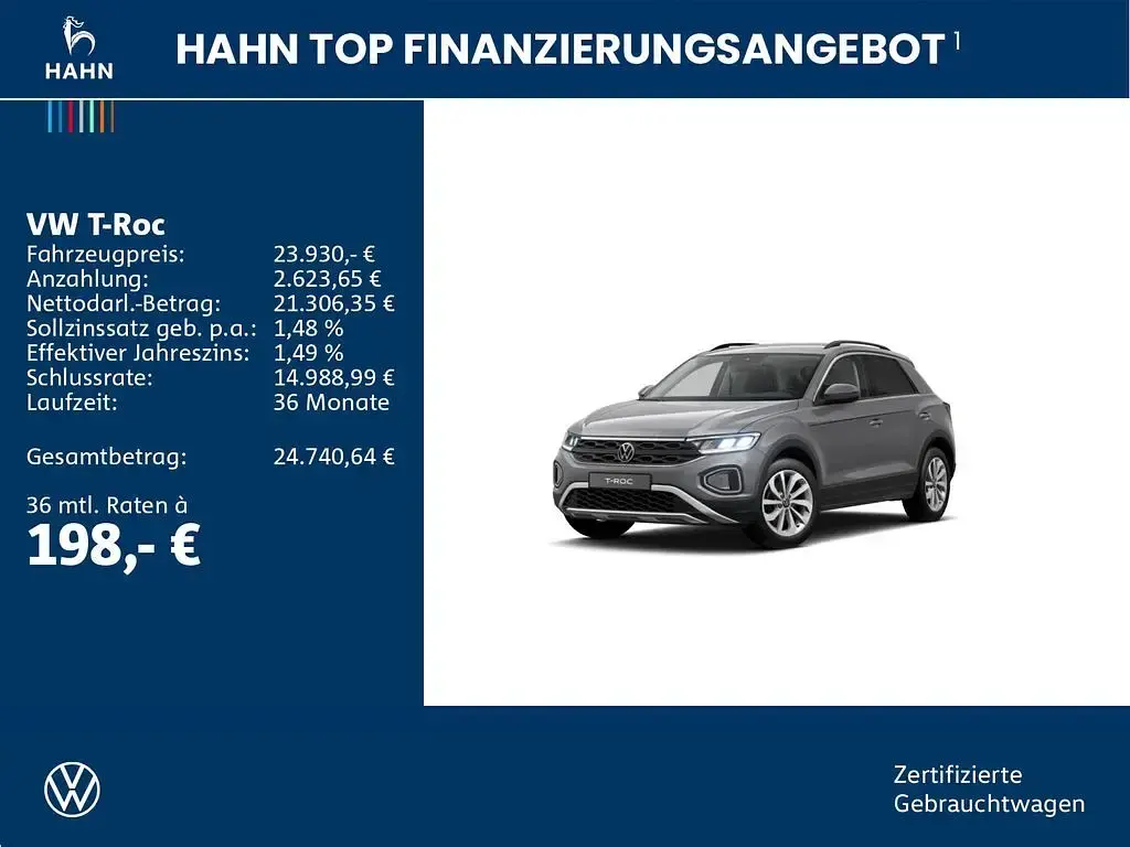 Gebraucht VW T-Roc Life 116 PS (85 kW) 2025 Grau SUV