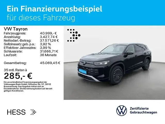 Gebraucht VW Tayron Elegance 204 PS (150 kW) 2025 Grenadillschwarz metallic SUV
