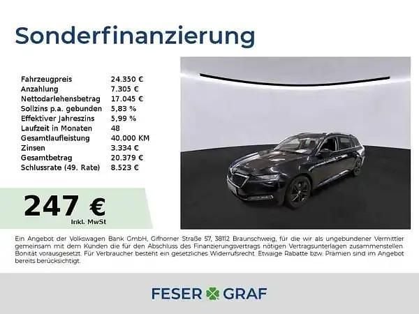 Schwarz Gebraucht 2022 Skoda Superb Style Kombi | 24.350 € (Fairer Preis) - Bild 1/3