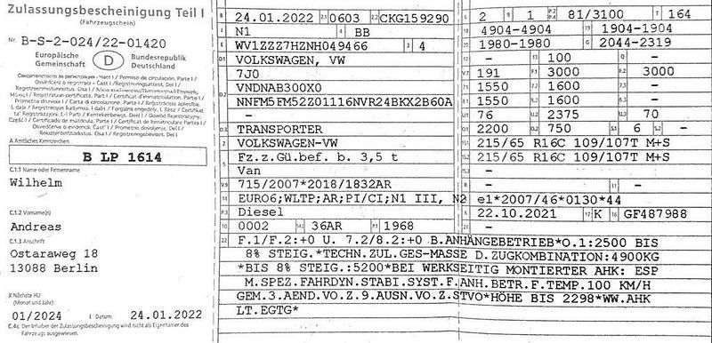 Gebraucht VW Transporter 110 PS (80 kW) 2021 Blau Van