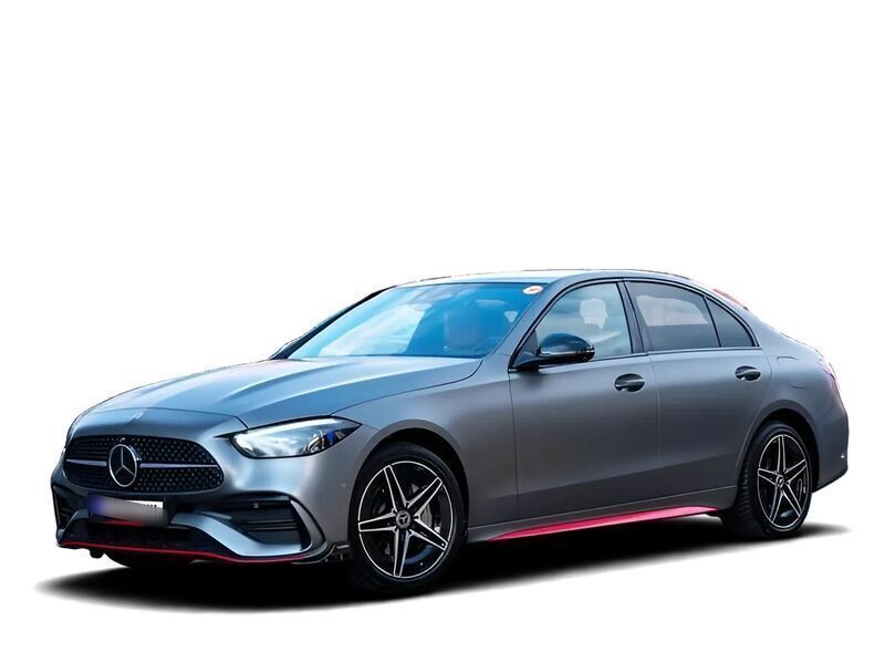 Weiss Gebraucht 2022 Mercedes C300e AMG line Limousine | 48.849 € - Bild 1/4
