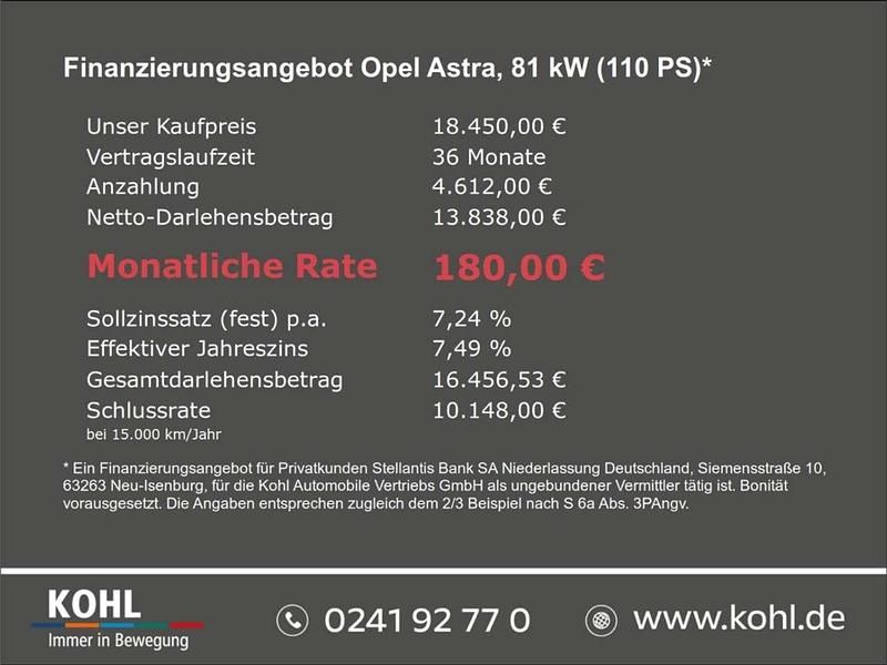 Gebraucht Opel Astra Enjoy 110 PS (80 kW) 2023 Metallic) (rot Kombi