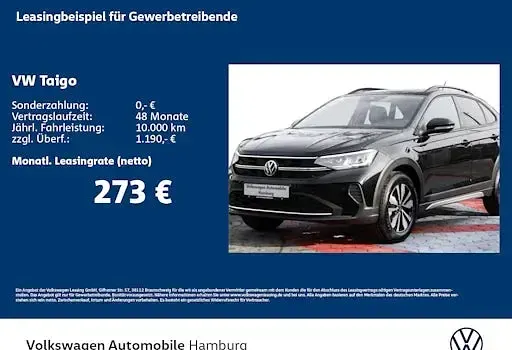 Neu VW Taigo Life 116 PS (85 kW) 2025 Schwarz SUV