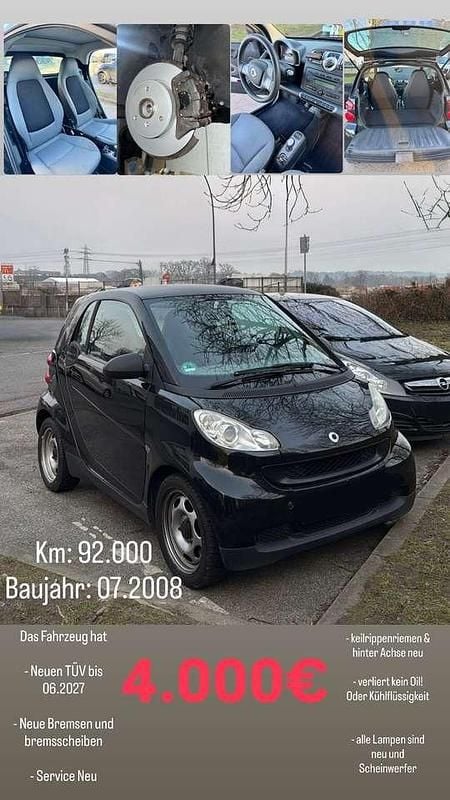 Schwarz Gebraucht 2008 Smart ForTwo Coupé Coupé | 3.500 € (Guter Preis) - Bild 1/4