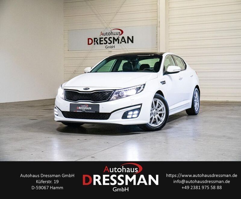 Snow white pearl Gebraucht 2014 Kia Optima Spirit Limousine | 9.877 € (Fairer Preis) - Bild 1/4