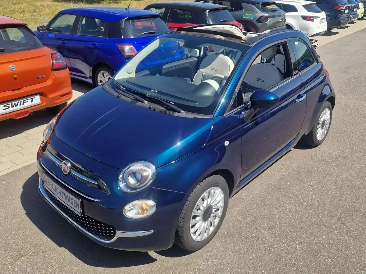 Gebraucht Fiat 500 Lounge 69 PS (50 kW) 2018 Colore esterno dipinto di blue Cabrio