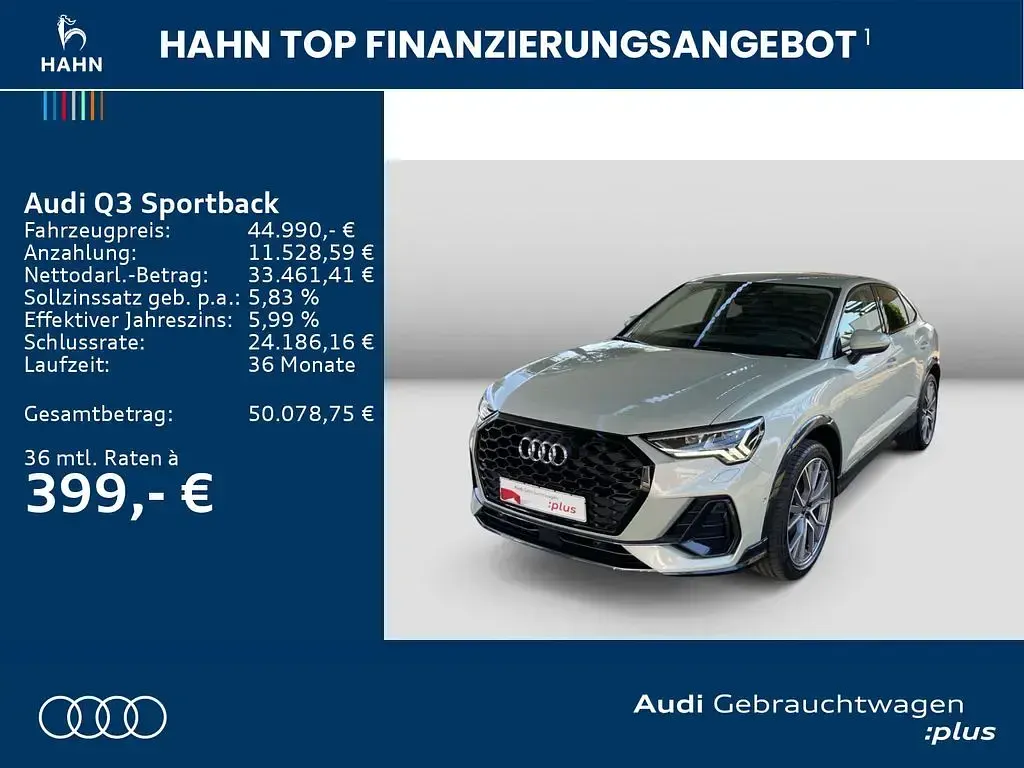 Gebraucht Audi Q3 Sportback Ambiente 150 PS (110 kW) 2026 Silber SUV