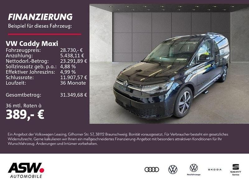 Deep black perleffekt Gebraucht 2021 VW Caddy Maxi Life S Van / Kleinbus | 28.730 € (Guter Preis) - Bild 1/4